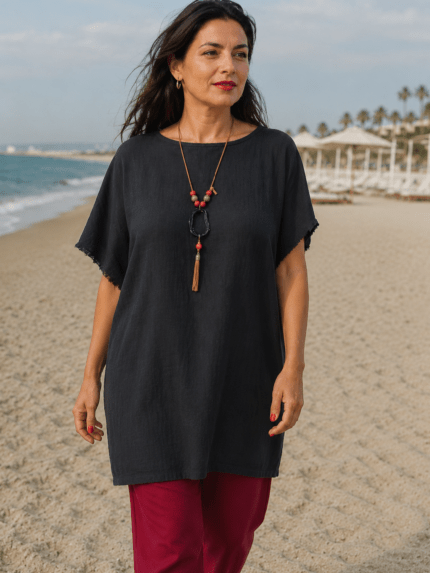 Oversize linen top (Copy) - Belts