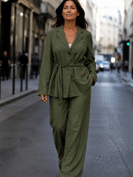 Mona elastic linen pants - Accessories