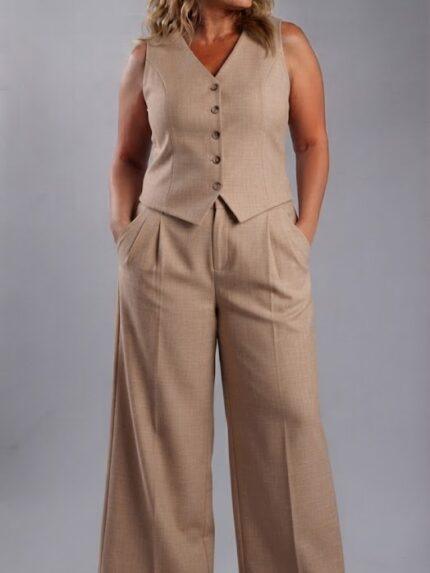 Comfortable Fit Wide Leg Linen Pants - Pants