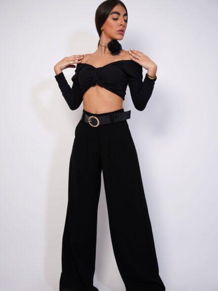 Jenyfer crop black - Top/Bodysuits