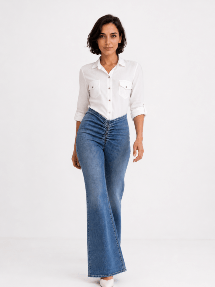 fLare belly denim - Pants