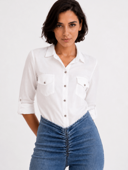 fLare belly denim - Pants