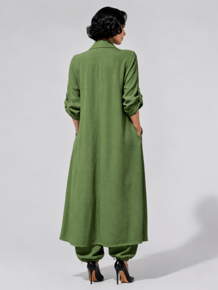 Odine long linen shirt - Cardigan