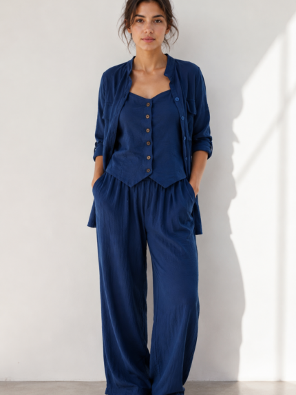 Rama linen shirt - Crop Top